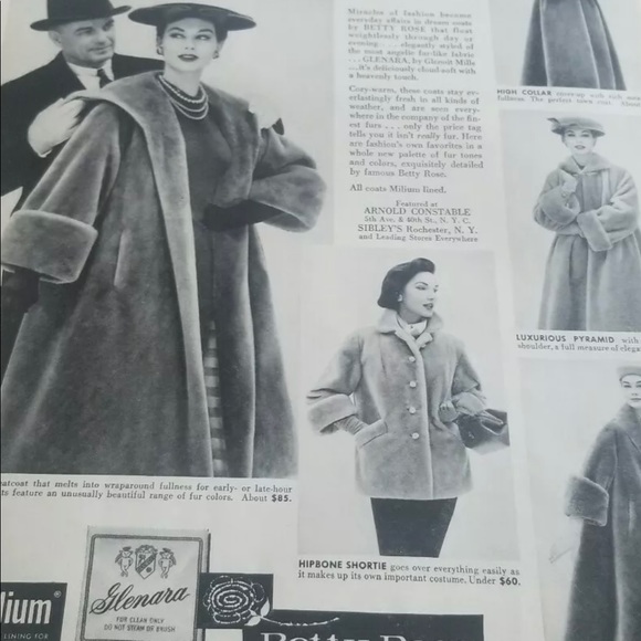 Betty Rose by Glenara Glenoit Vintage Faux Fur Tan Beige Coat Jacket S/M - Picture 13 of 13